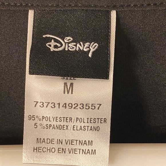 Disney Black Branded Scrub Uniform Top Apparel Tag - Picture 2 of 8